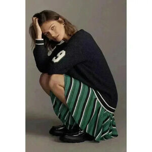 Anthropologie Slouchy Varsity Cardigan Dress Size S MRSP $228.00 NWT